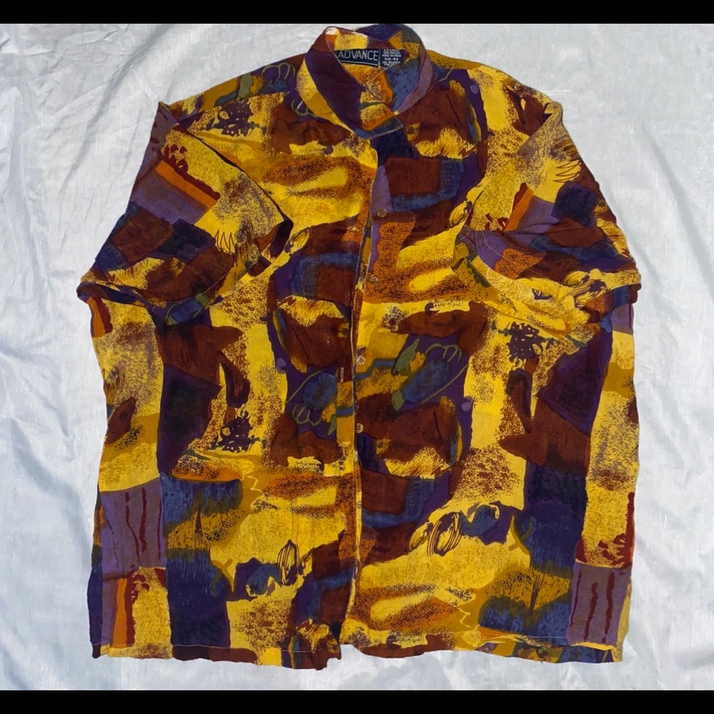 Vintage African Inspired Button Up